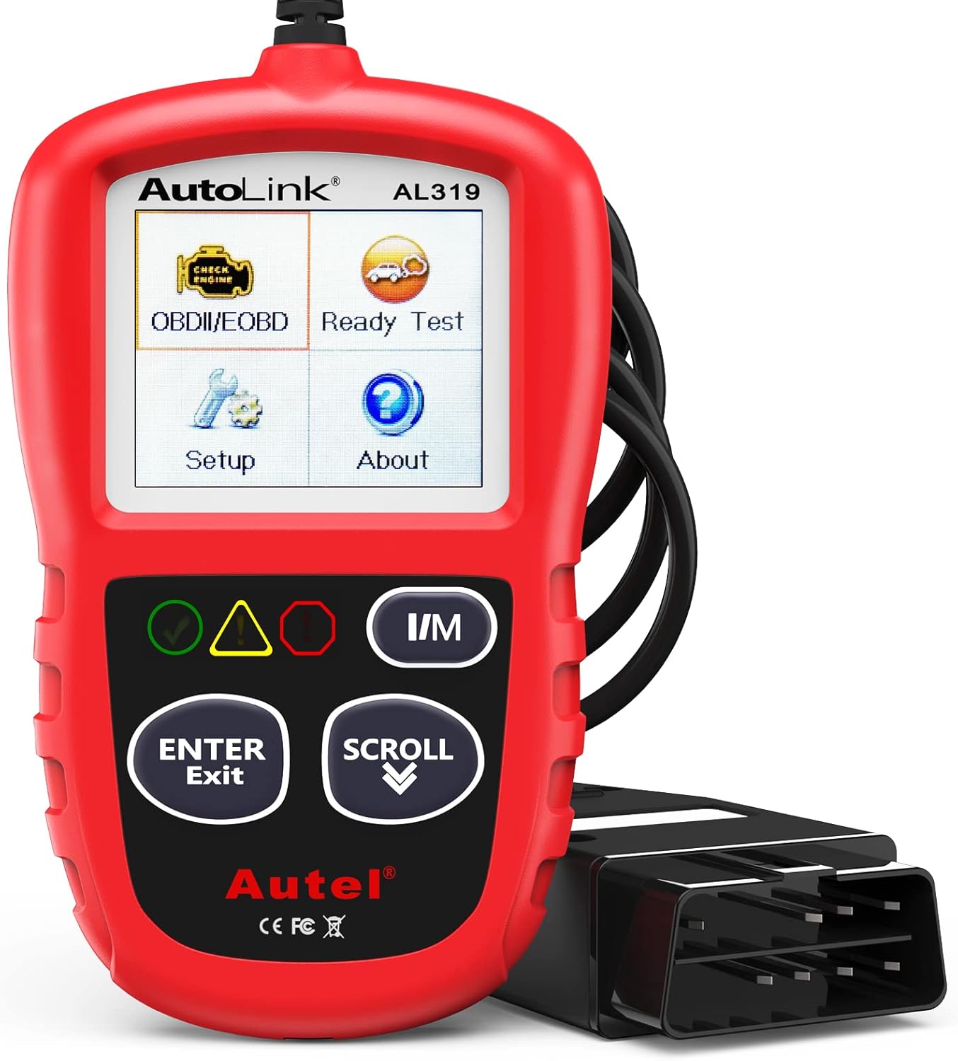 Autel AL319 OBD2 Diagnostic Device, Read and Remove Error Code, Display Real Time Data and Vehicle Information (German Online Download)